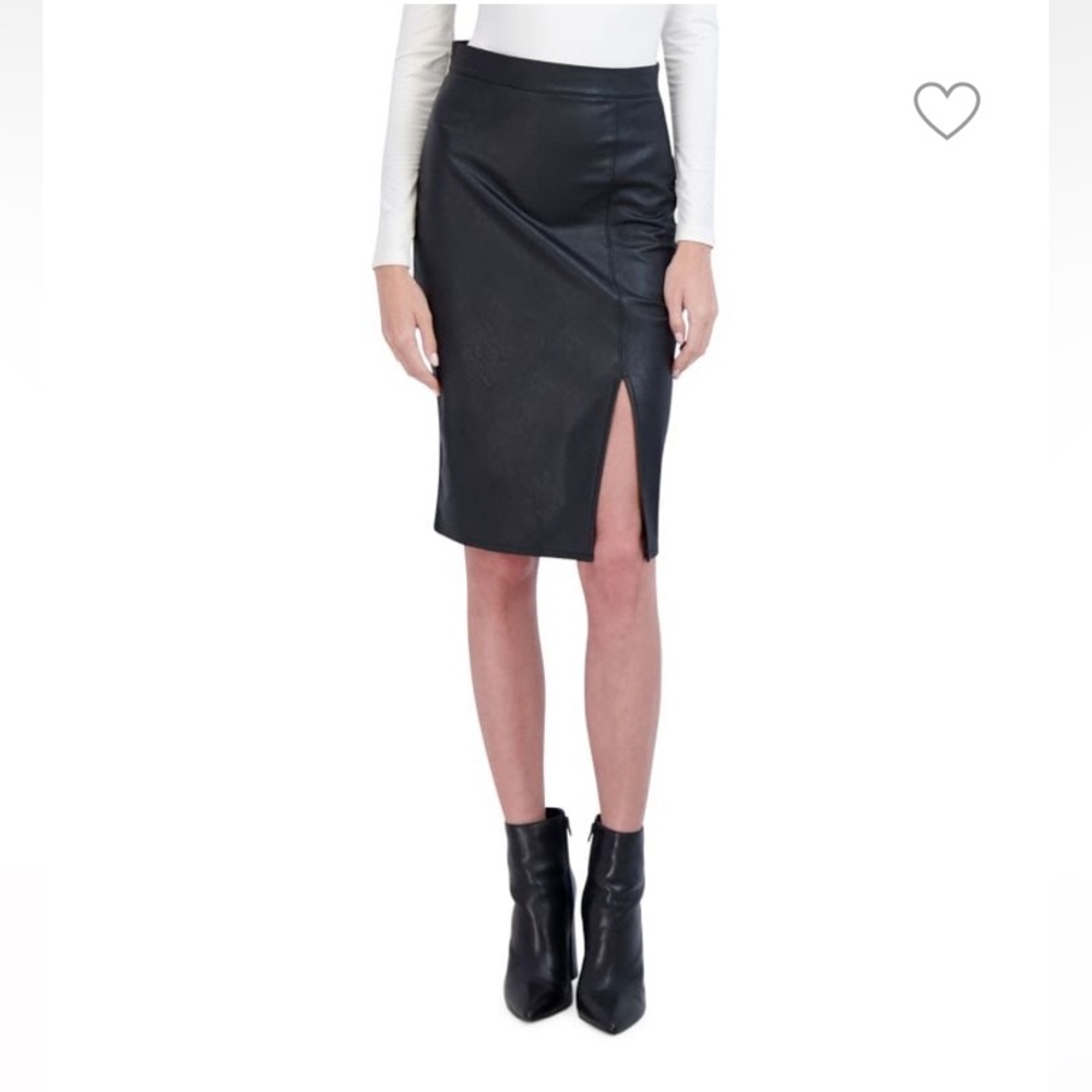 OOKIE & LALA Vegan Leather Pencil Skirt